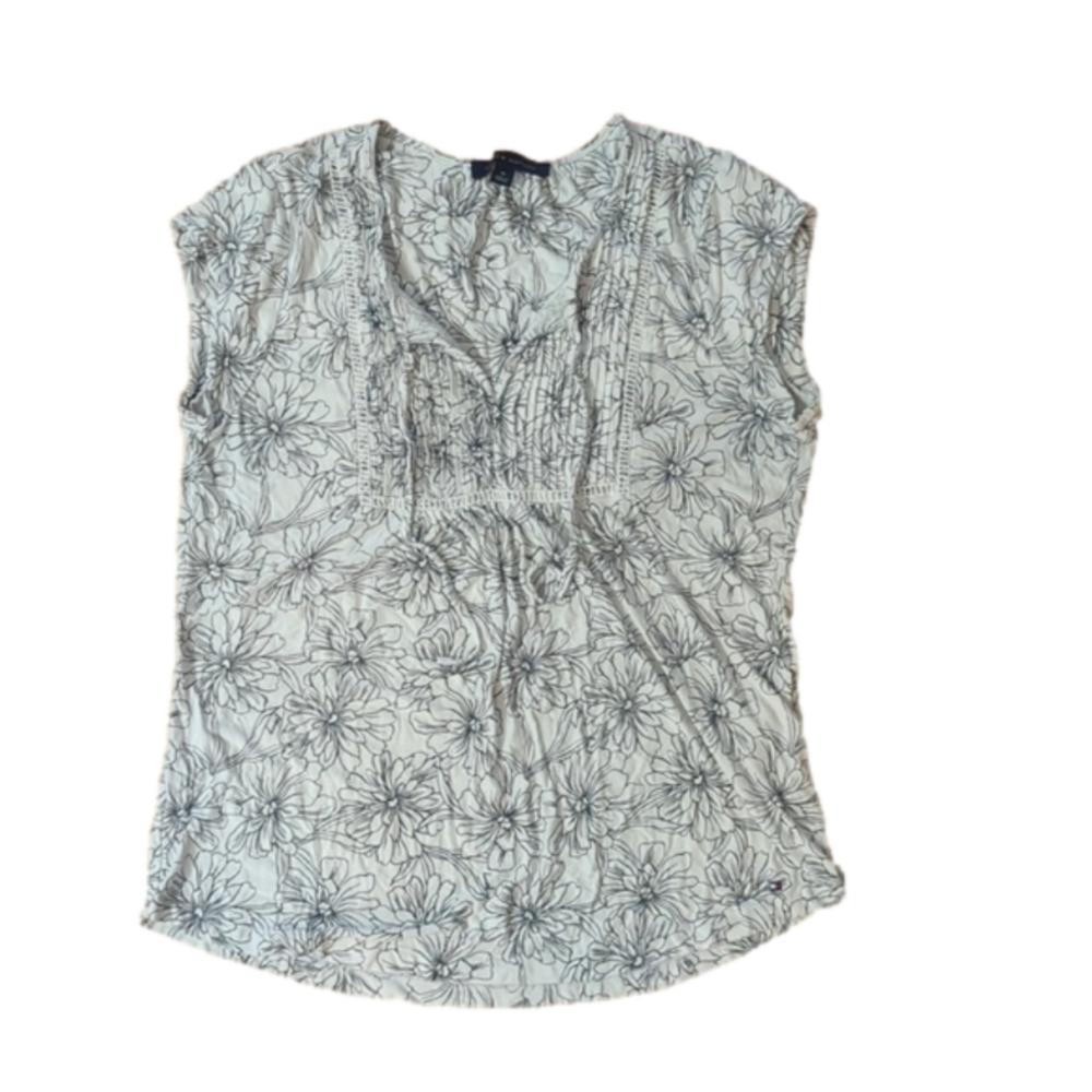 Tommy Hilfiger Floral Cap Sleeve Top Medium